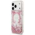 Pouzdro GUESS Resin Bottom Glitter MagSafe pro iPhone 17 Pro