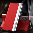 Klopové pouzdro pro Samsung Galaxy M34, Side Magnetic, červené