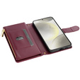 Pouzdro s klopou pro Samsung Galaxy A56 5G, Rhombus Crossbody Leather, kaštanové