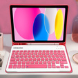 Pouzdro + klávesnice iPad 10.9 2022 10 Gen, Pen Slot, růžové rose gold