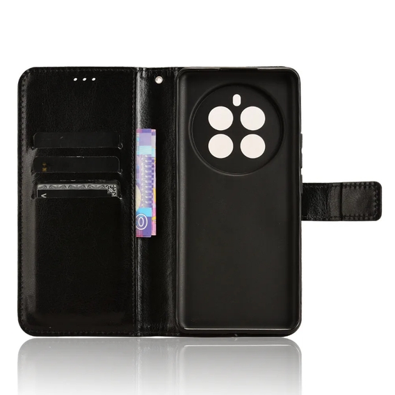 Klopové pouzdro pro Realme 12 Pro 5G / 12 Pro+ 5G, Crazy Horse Wallet, černé