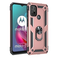 Pancéřové pouzdro pro Motorola Moto G10/G30, Nox Case Ring, růžové rose gold