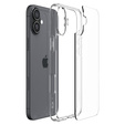Pouzdro Spigen pro iPhone 16, Ultra Hybrid, průhledné + 9H tvrzené sklo