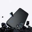 Pouzdro pro Samsung Galaxy A25 5G, Fusion, transparentní / černé + 9H sklo 