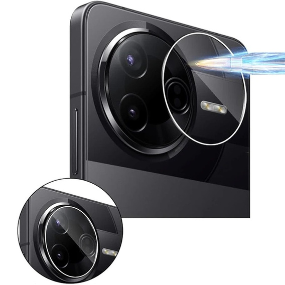 Tvrzené sklo na fotoaparát pro Xiaomi Poco F7 Pro, průhledné