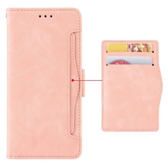 Klopové pouzdro pro Xiaomi Redmi Note 13 5G, Card Slot, růžové