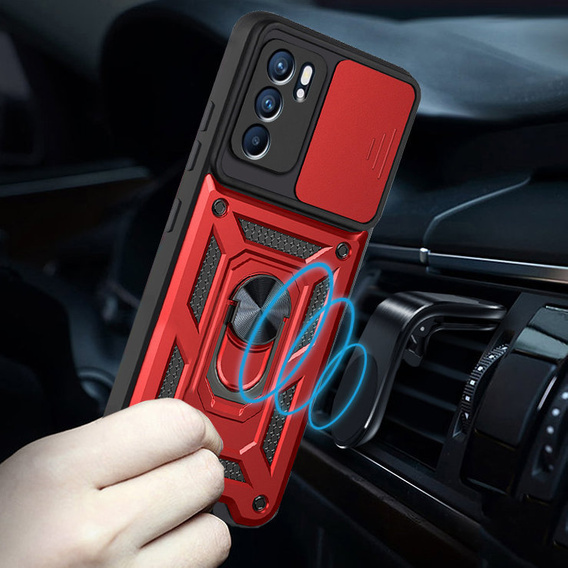 Pouzdro pro Oppo Reno 6 5G, CamShield Slide, červené