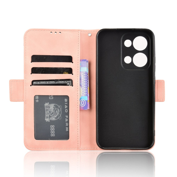 Klopové pouzdro pro Oppo Reno 13, Card Slot, růžové