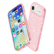 Pouzdro pro iPhone Air, pro MagSafe, třpytivé, průsvitně růžové