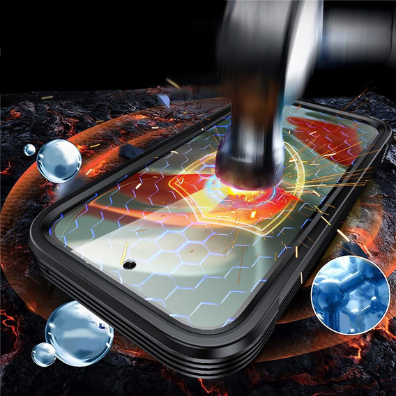 Pouzdro Shockproof se sklem, pro MagSafe pro Google Pixel 10a, černé