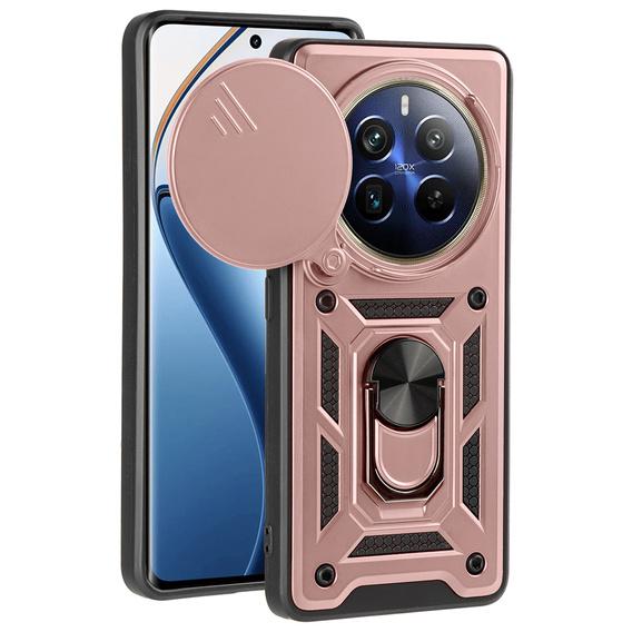 Pouzdro pro Realme 12 Pro 5G / 12 Pro+ 5G, CamShield Slide, růžové