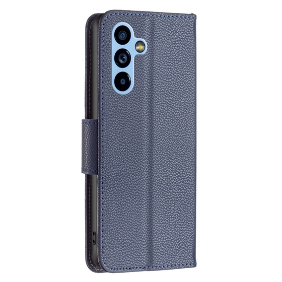 Klopové pouzdro pro Samsung Galaxy A54 5G, Wallet Litchi Magnet, námořnicky modré