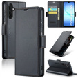 Pouzdro pro Samsung Galaxy A17 5G, ERBORD Glossy Litchi, flipová peněženka, černé