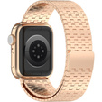 Ocelový náramek pro Apple Watch 1/2/3/4/5/6/7/8/SE/ULTRA 42/44/45/49 MM - růžový rose gold