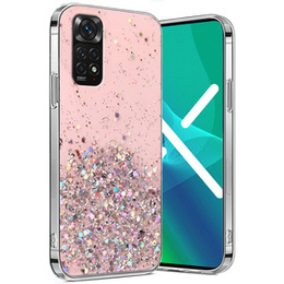 Pouzdro pro Xiaomi Redmi Note 11/11S, Glittery, růžové