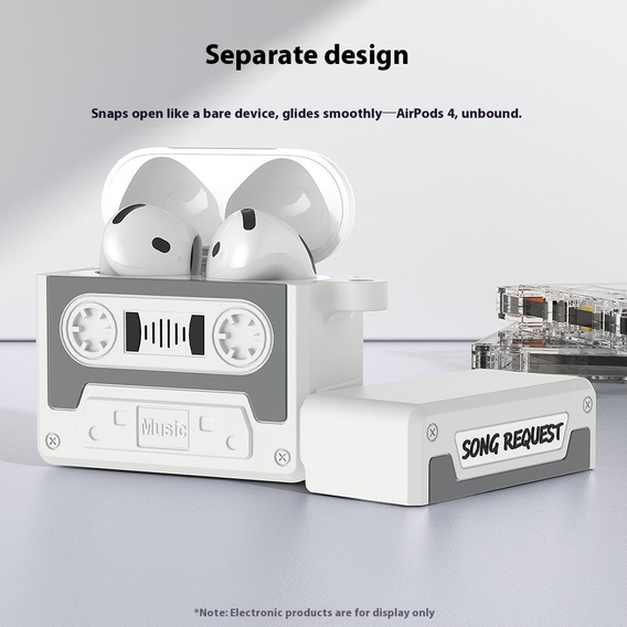 Retro silikonové kazetové pouzdro pro Apple AirPods Pro 3