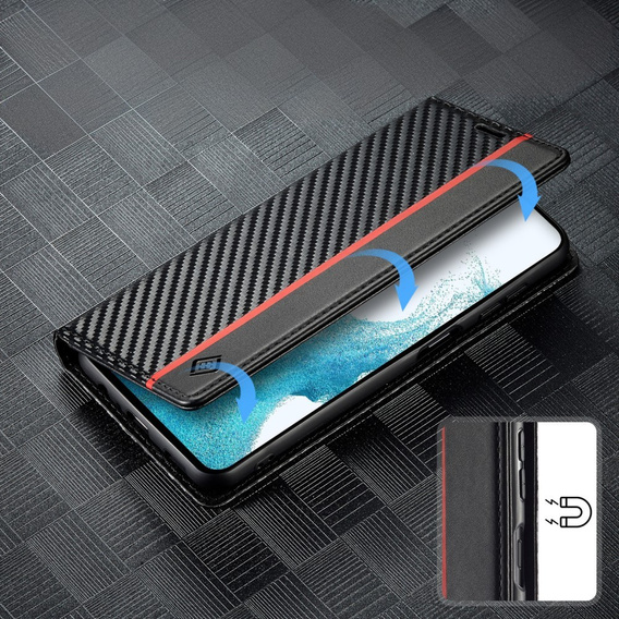Flipové pouzdro pro Samsung Galaxy A36, Carbon LC.IMEEKE, černé
