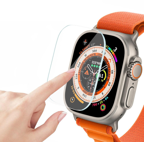 2x Tvrzené sklo s montážním rámečkem ERBORD pro Apple Watch Ultra 1/2/3 49 mm