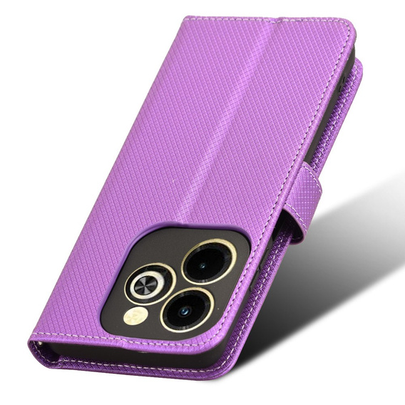 Klopové pouzdro pro Infinix Hot 40i, Wallet Smart Magnet, fialové