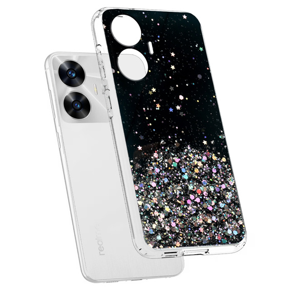 Pouzdro pro Realme C55, Glittery, černé