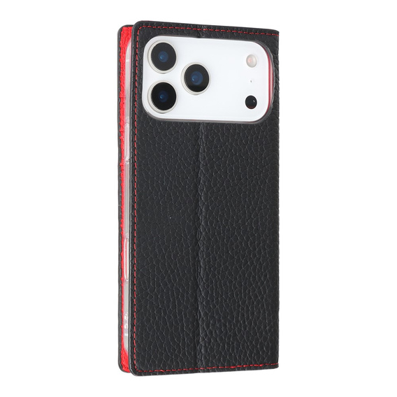 Pouzdro s klopou Litchi Skin Grain pro iPhone 17 Pro