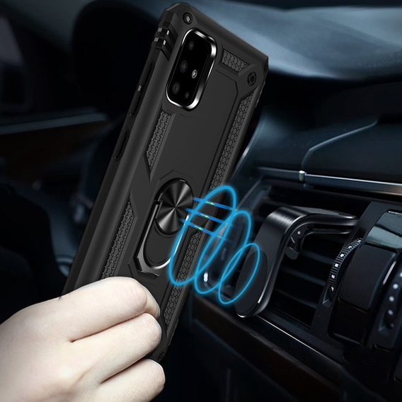 Pancéřové pouzdro pro Samsung Galaxy A51, Nox Case Ring, černé