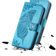 Klopové pouzdro pro Oppo Reno 14F, peněženka, Butterfly, modré