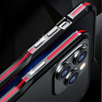 Pouzdro LUPHIE pro iPhone 15 Pro Max, Armor Bumper, černá / červená