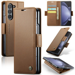 Flipové pouzdro CASEME pro Samsung Galaxy Z Fold6 5G, Litchi Wallet, hnědé