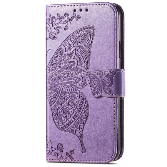 Klopové pouzdro pro Samsung Galaxy A26, Butterfly, fialové