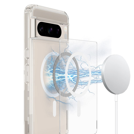 Pouzdro pro Google Pixel 8 Pro, Fusion Hybrid Case, pro MagSafe, průhledné