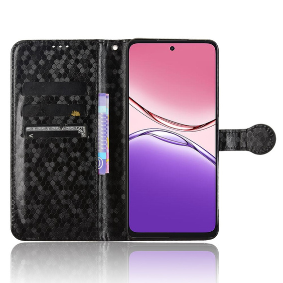 Flipové pouzdro pro Oppo A5 Pro 5G, Wallet Rhombus, černé