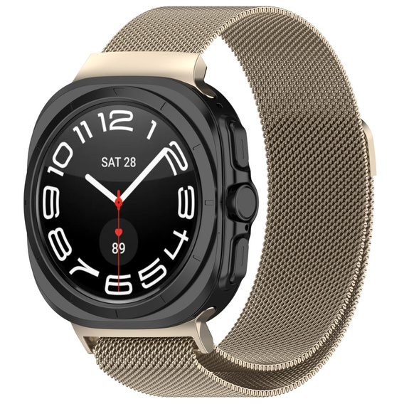 Milánský náramek pro Samsung Galaxy Watch Ultra 47mm (2025 / 2024), béžový