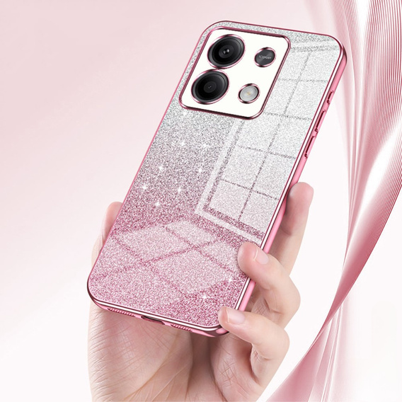 Pouzdro pro Xiaomi Redmi Note 13 5G, Glitter Case CamShield, růžové