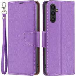 Klopové pouzdro pro Samsung Galaxy A34 5G, Wallet Litchi Magnet, fialové