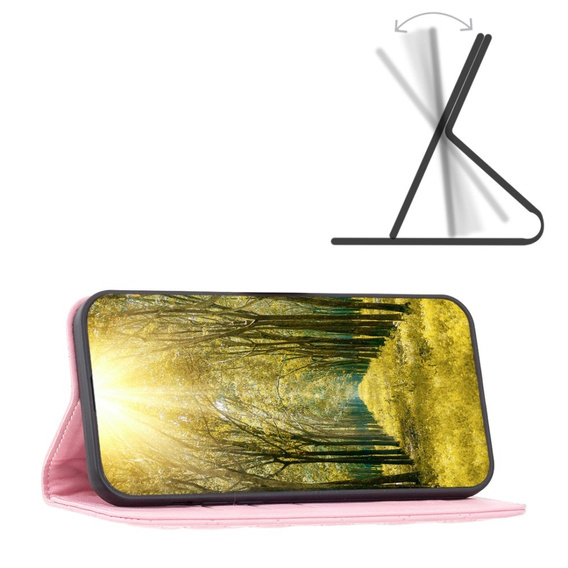 Klopové pouzdro pro Samsung Galaxy S25 Ultra, Wallet, BINFEN COLOR, růžové