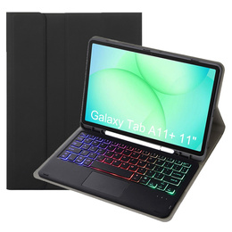 Pouzdro s podsvícenou klávesnicí Bluetooth a touchpadem pro Samsung Galaxy Tab A11+