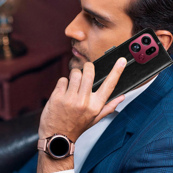 Pouzdro s klopou Crazy Horse Wallet pro Oppo Find X9