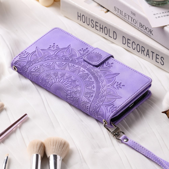 Klopové pouzdro pro Xiaomi Redmi Note 13 Pro 4G / Xiaomi Redmi Note 14S / Xiaomi Poco M6 Pro 4G, Mandala, fialové