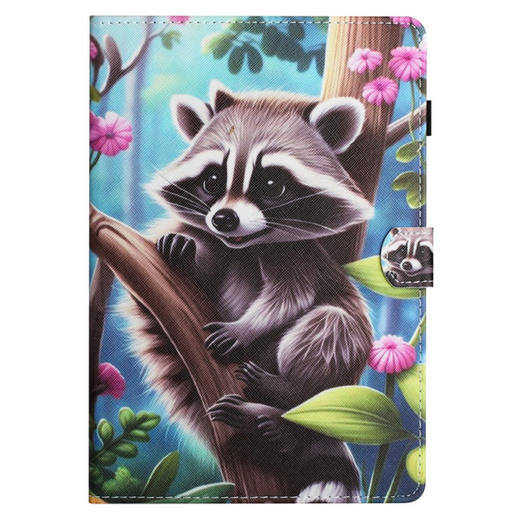 Pouzdro pro Samsung Galaxy Tab A7 Lite, s klopou, raccoon