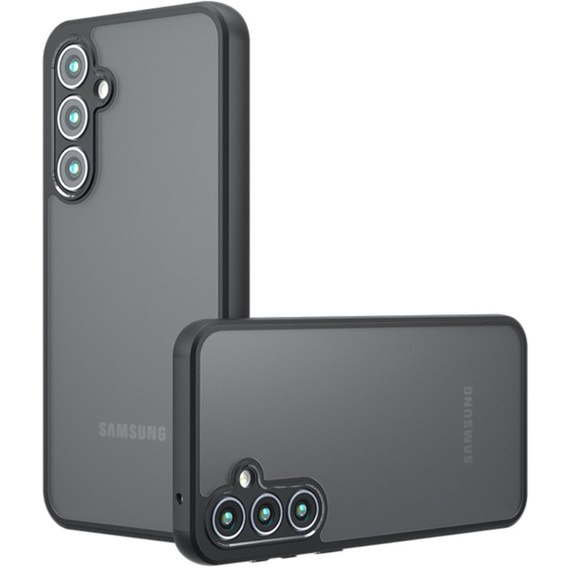 Pouzdro pro Samsung Galaxy A15, Fusion, transparentní / černé + 9H sklo 