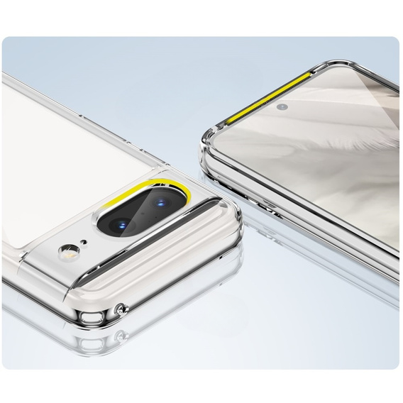 Pouzdro pro Google Pixel 8, Fusion Hybrid, s ochranou fotoaparátu, průhledné