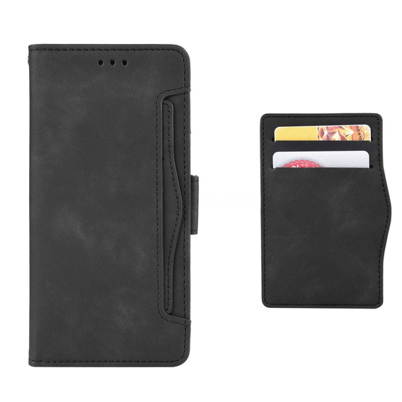 Klopové pouzdro pro Oppo Reno 14F, slot na karty, peněženka, černé