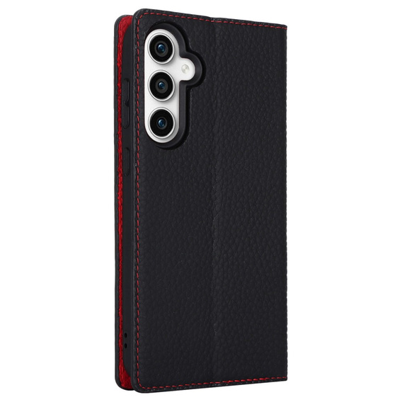 Klopové pouzdro pro Samsung Galaxy A25 5G, Litchi Skin Grain, černé
