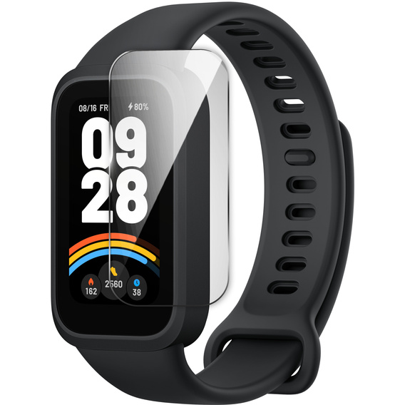 2x Tvrzené sklo ERBORD pro Xiaomi Smart Band 9 Active, s montážním rámečkem