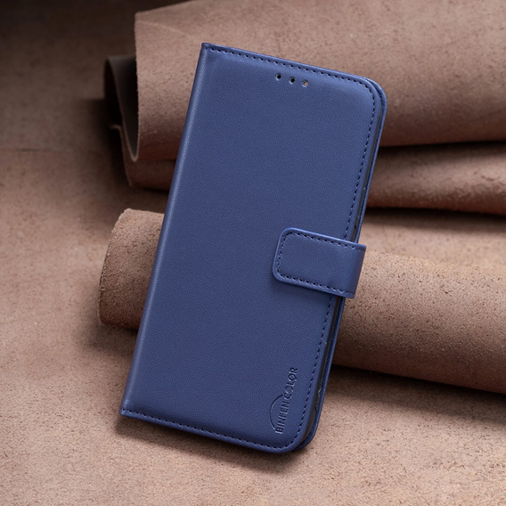Klopové pouzdro pro Samsung Galaxy A25 5G, BINFEN Wallet, modré + 9H sklo 