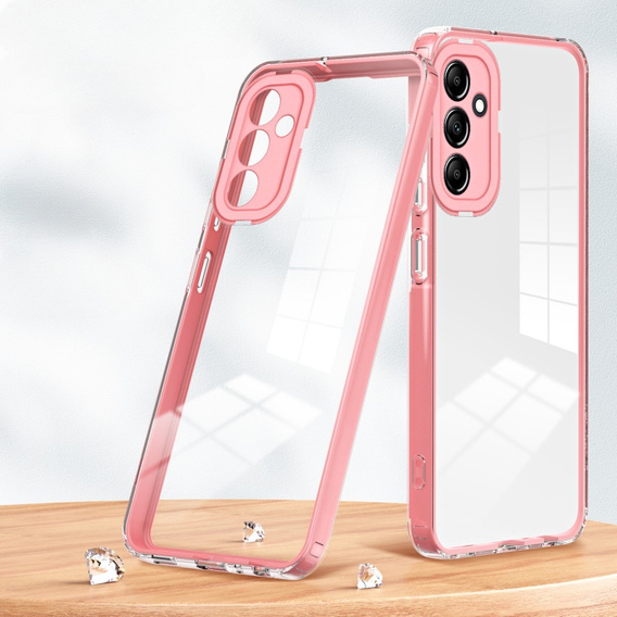 Pouzdro pro Samsung Galaxy A14 5G, Fusion Hybrid, transparentní / růžové