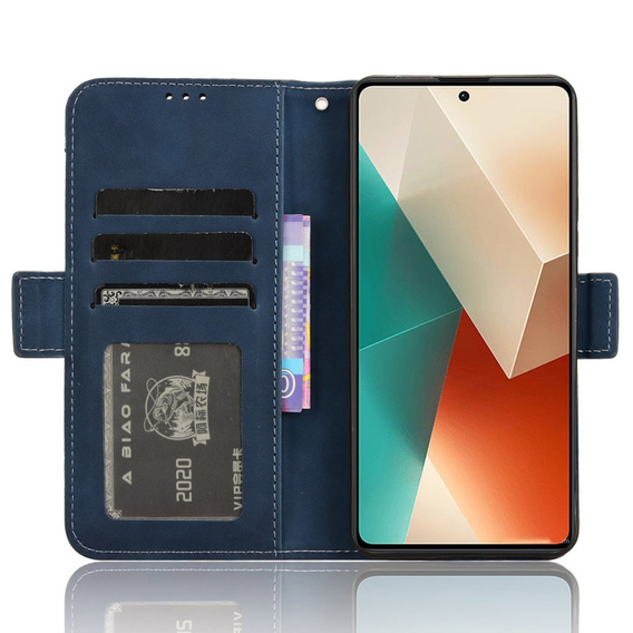 Klopové pouzdro pro Xiaomi Redmi Note 13 5G, Card Slot, modré