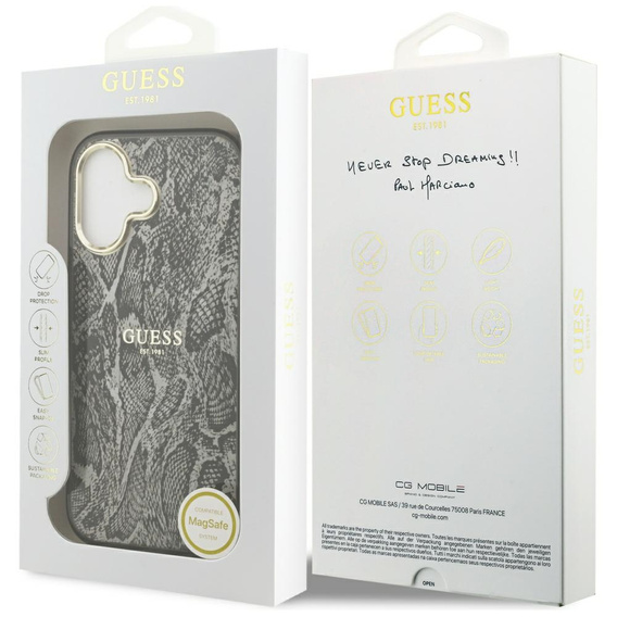 Pouzdro Guess Python Pattern MagSafe pro iPhone 17