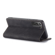 Pouzdro CASEME pro Samsung Galaxy S21 FE, Leather Wallet Case, černé